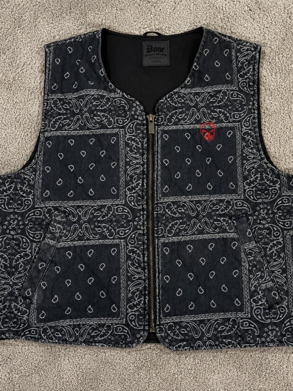 Vintage Bandana Print Bone Thugs and Harmony Vest